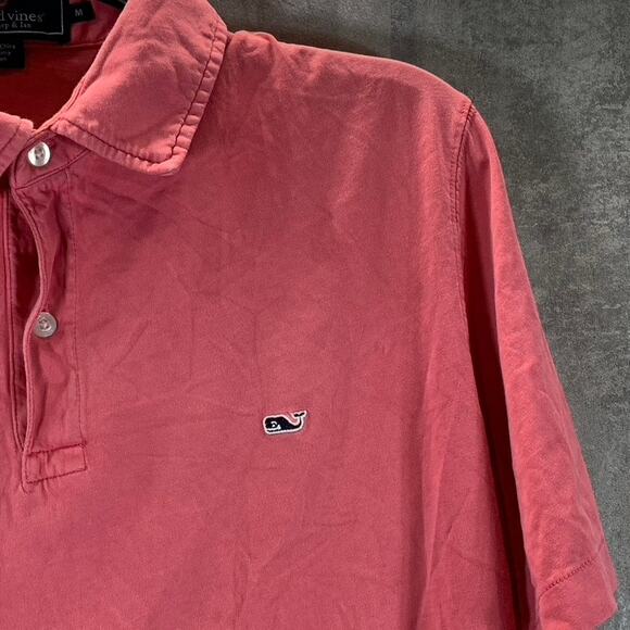 VINEYARD VINES Men's Red Classic Pima Pique Short-Sleeve Polo Shirt SZ M - Picture 3 of 9